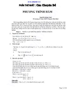 Tài liệu bồi dưỡng học sinh giỏi Toán 12